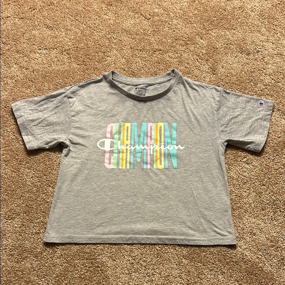 Champion Girls Gray Cropped T-Shirt